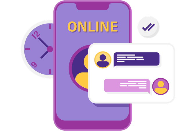 Chat application interface  Illustration