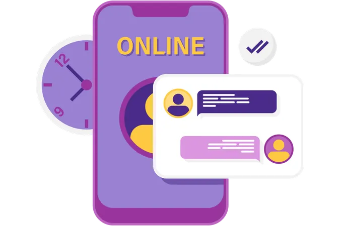 Chat application interface  Illustration