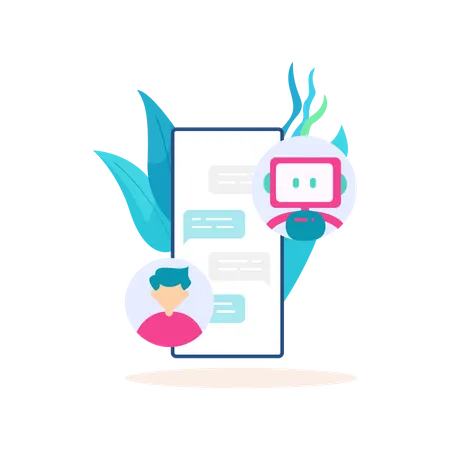 Chat Bot  Illustration