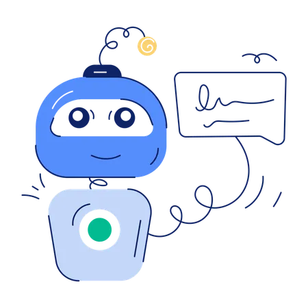 Chat Bot  Illustration