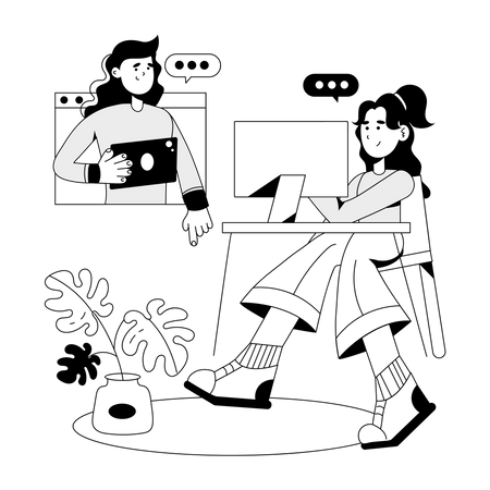 Bate-papo por vídeo  Ilustração