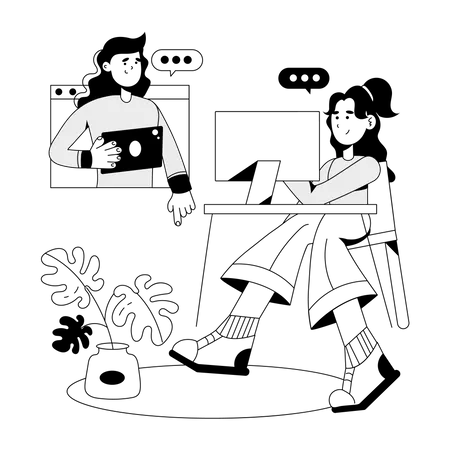 Bate-papo por vídeo  Ilustração