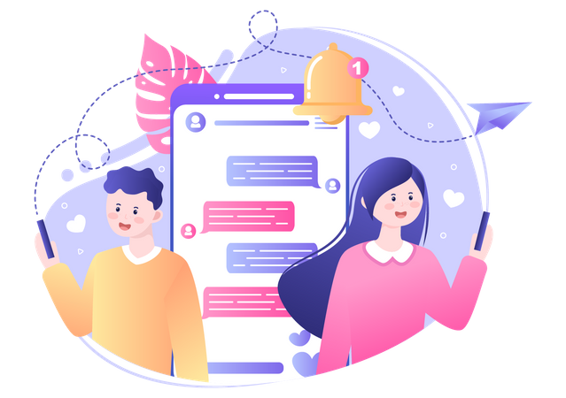Chat en ligne  Illustration