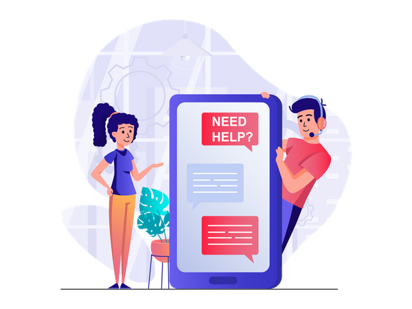 Chat-Kundensupport  Illustration