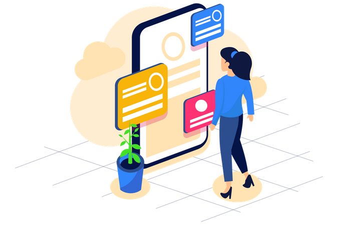 Chat marketing  Illustration