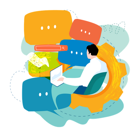 Chat marketing  Illustration