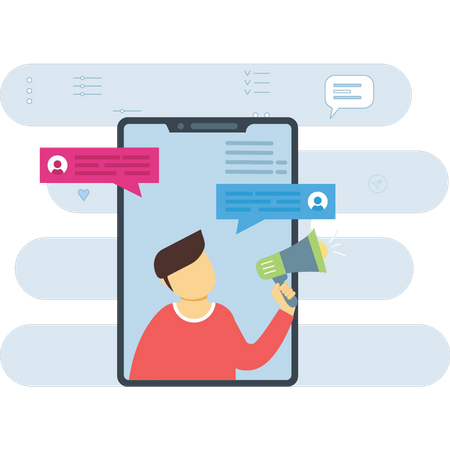 Chat-Marketing  Illustration