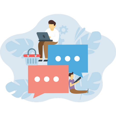 Chat-Marketing  Illustration