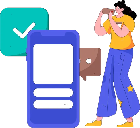 Chat mobile  Illustration