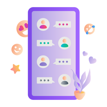 Chat mobile  Illustration