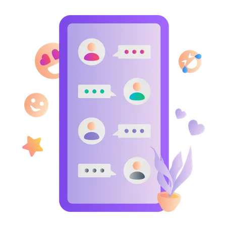 Chat mobile  Illustration