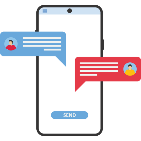 Chat Mobile application  Illustration