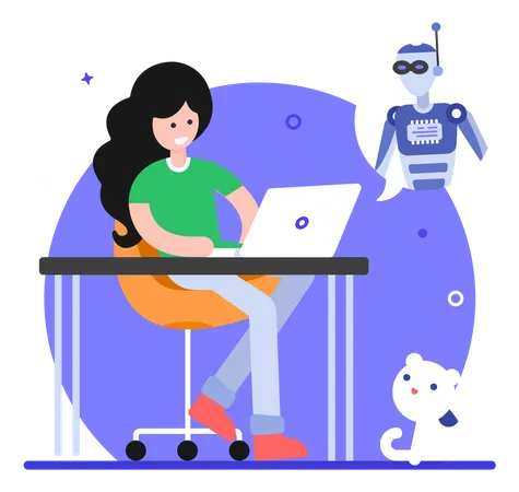 Chat robotique  Illustration