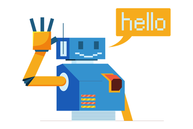 Chat de robots  Ilustración