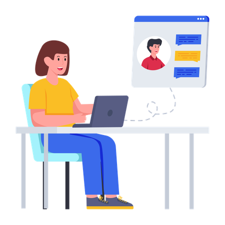 Chat vidéo  Illustration