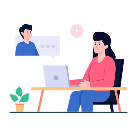 Chat vidéo  Illustration