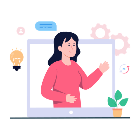 Chat vidéo  Illustration