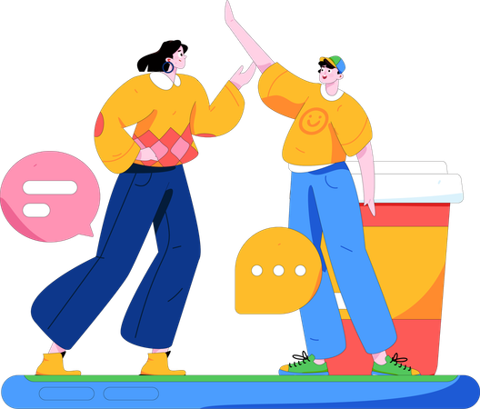 Chat virtual  Ilustración