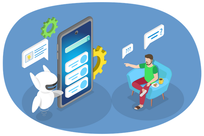 Chatbot IA, Chat GPT  Illustration