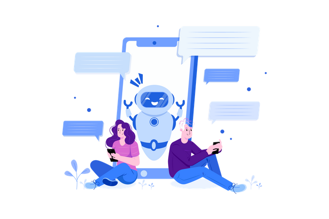 Chatbot Messenger  Illustration