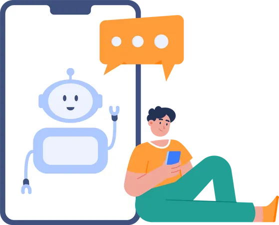 Chatbot messenger  Illustration