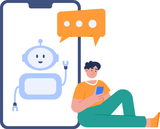 Chatbot messenger  Illustration