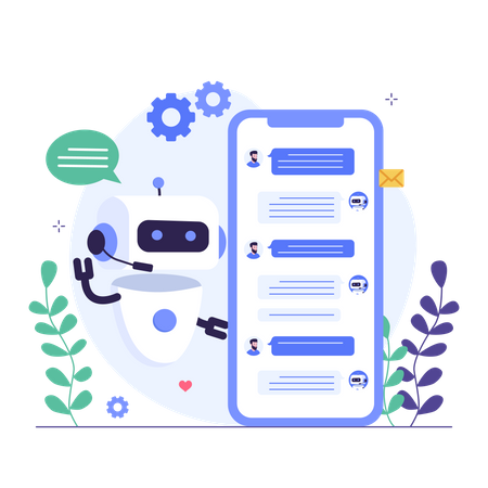 Chatbot mobile  Illustration