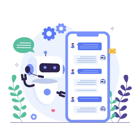 Chatbot mobile  Illustration