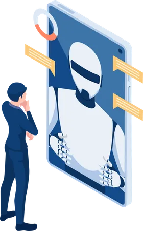 Chatbot Online Customer Support  Illustration