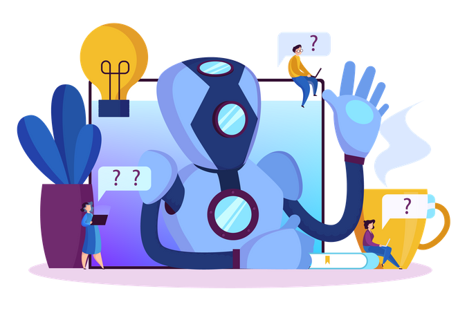 Chatbot support  Illustration