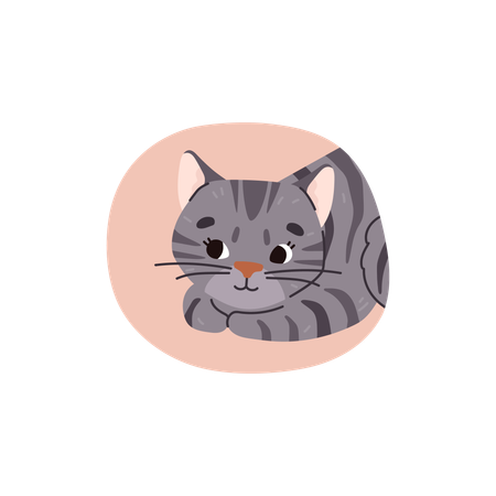 Chaton mignon  Illustration