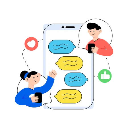 Chatting app  Illustration