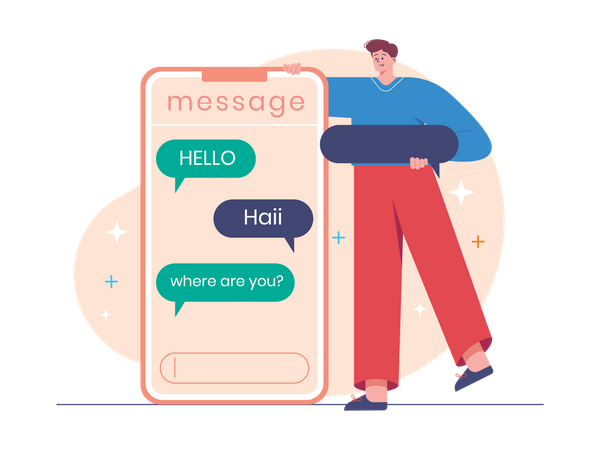 Chatting app  Illustration