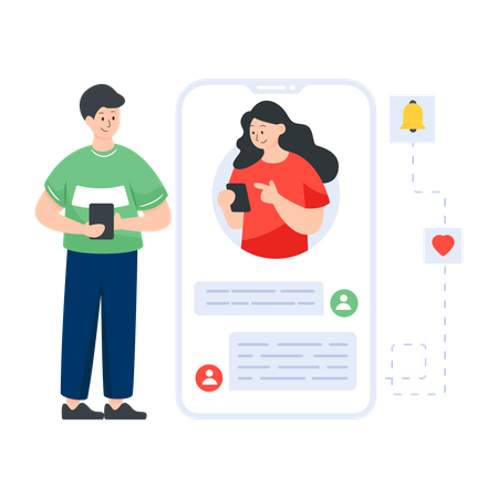 Chatting App  Illustration