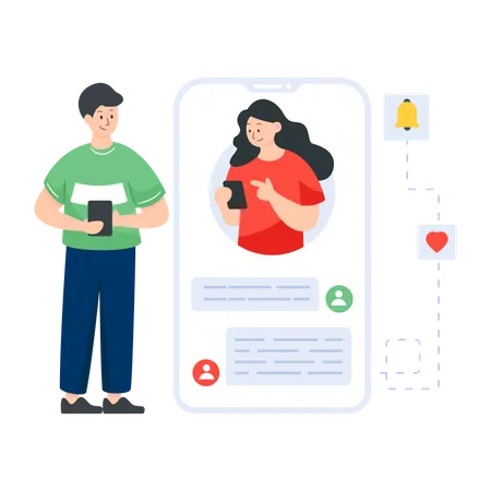 Chatting App  Illustration