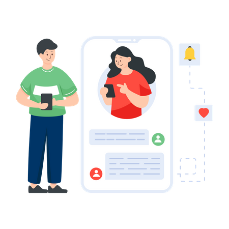 Chatting App  Illustration