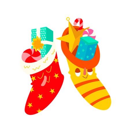 Chaussettes de Noël  Illustration