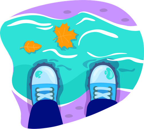 Chaussures pour marcher dans un cours d'eau  Illustration