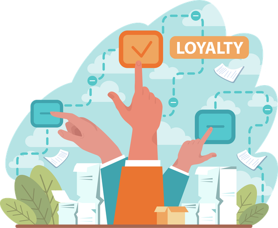 Check employee loyalty  Illustration