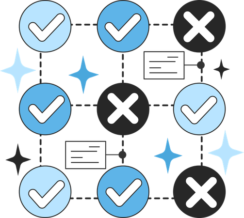 Check network and connection  Illustration