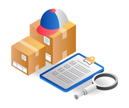 Check shipment inventory  イラスト