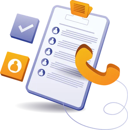 Check subscribed client with telephone number  Illustration