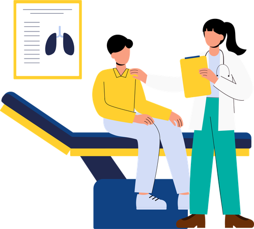 Check-up of patient  Illustration