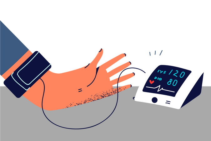 Checking heart beat  Illustration