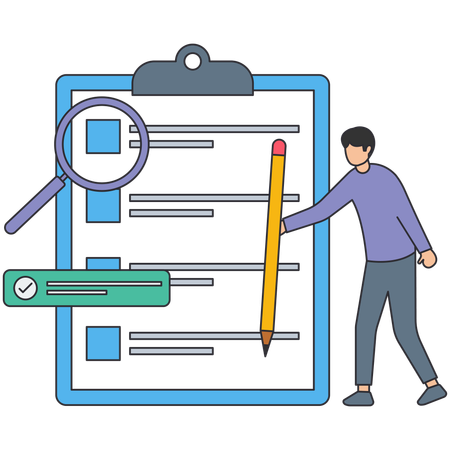 Checking list  Illustration