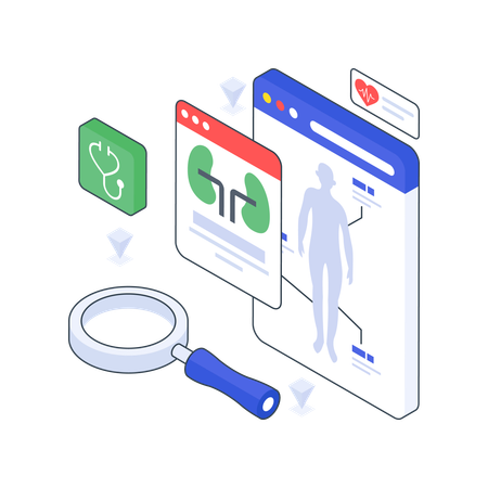 Checking Patient Disease  Illustration