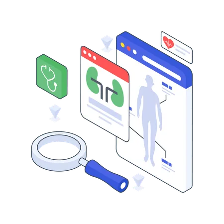 Checking Patient Disease  Illustration