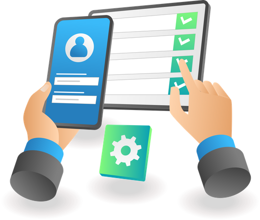Checking user details  Illustration