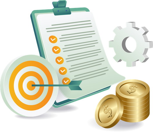 Checklist for business development targets  Illustration