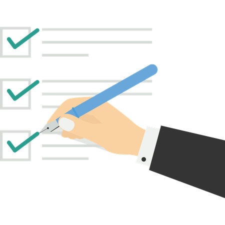 Checklist for completed tasks  Illustration